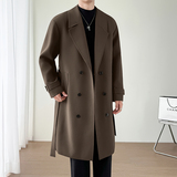 模特图~秋季韩版中长款过膝风衣外套K8822/P108，男装风衣，电商B331