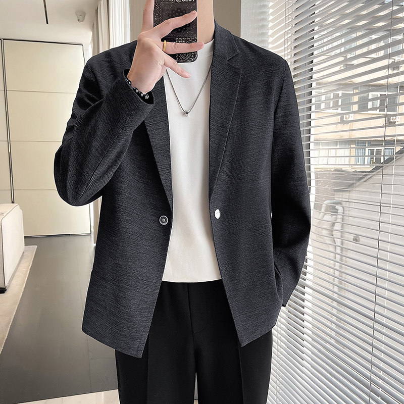 模特图~2025秋季新款牛仔磁吸扣设计西装外套K531/P88,男装西服,电商B331