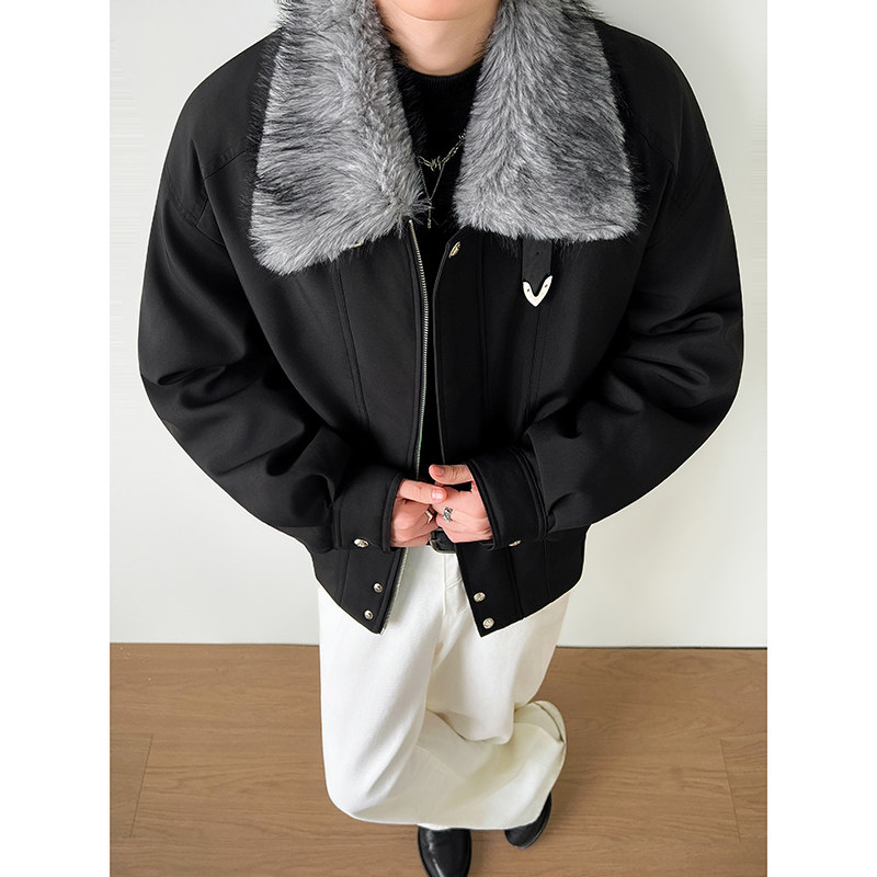 模特图~新标90白鸭绒美式毛领休闲羽绒服外套E104/P238,男装羽绒服,电商B331