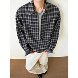 模特图~春季格子套头衬衫假两件卫衣 YJ6012/P78,男装衬衫,电商B331, 模特图~春季格子套头衬衫假两件卫衣 YJ6012/P78,男装衬衫,电商B331,