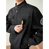 模特图~春季垫肩机车夹克外套YJ6017/P108，男装夹克，电商B331