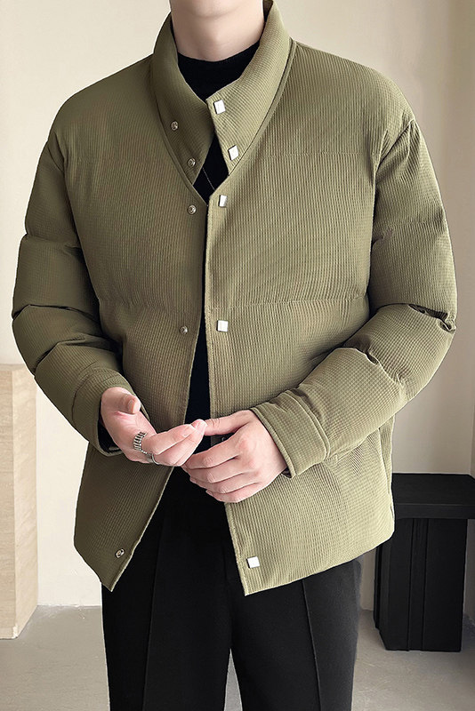 模特图~2025冬季立领加厚棉服E001/P75,男装棉衣,电商B331