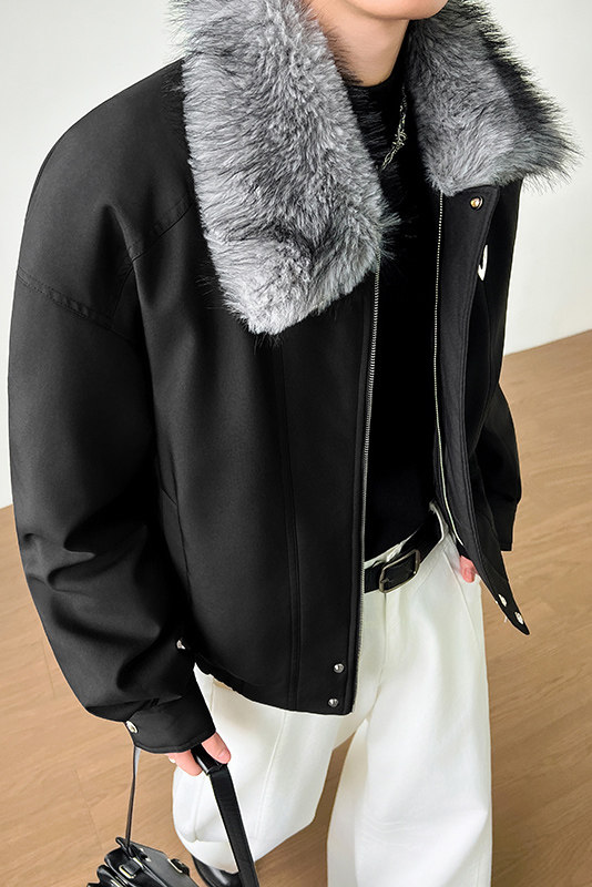模特图~新标90白鸭绒冬季美式毛领休闲羽绒服外套E104/P238,男装羽绒服,电商B331