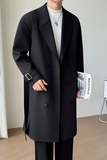 模特图~秋季韩版中长款过膝风衣外套K8822/P108，男装风衣，电商B331