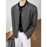 模特图~春季立领垫肩休闲西装外套YJ6008/P108，男装西服套装，电商B331