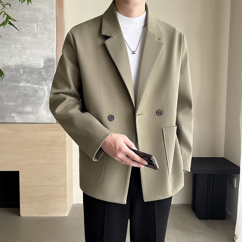 模特图~2025秋冬重磅毛呢休闲西装外套FY936/P98，男装西服套装，电商B331