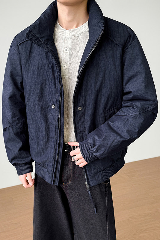 模特图~新标90白鸭绒冬季新款美式立领羽绒服外套E119/P258,男装羽绒服,电商B331