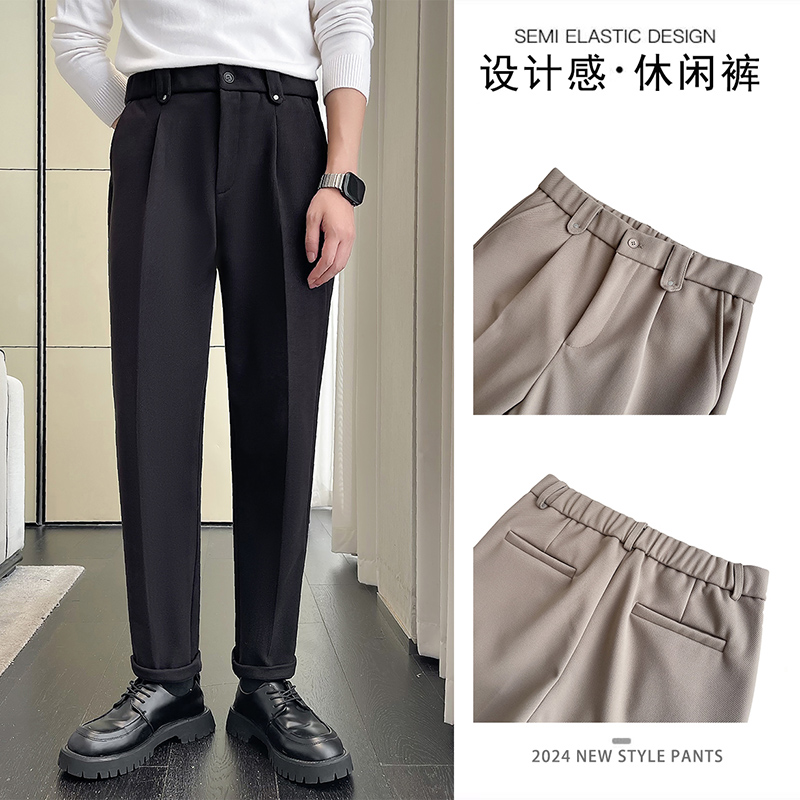 模特图~速哲同款重磅加绒毛呢休闲裤X38/P75，男装卫衣，电商B331