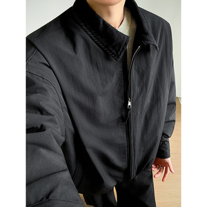 模特图~新标90白鸭绒冬季美式休闲拼色羽绒服外套 E105/P208图片
