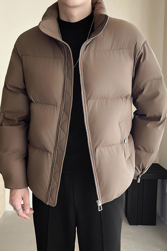 模特图~2025冬季短款面包服皮棉服E002/P75,男装棉衣,电商B331
