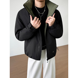 模特图~新标90白鸭绒冬季冲锋衣立领拼色羽绒服E100/P268，男装夹克，电商B331