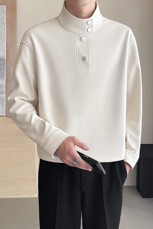 模特图~毛呢立领卫衣W080/P48,男装卫衣,电商B331