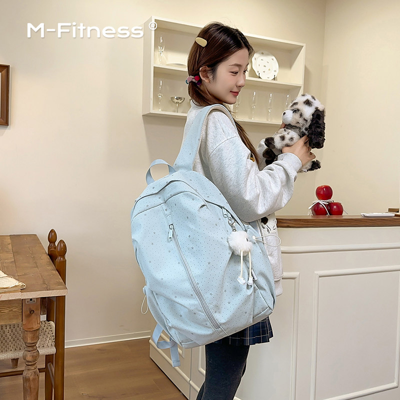 M.Fitness少女风大容量双肩书包