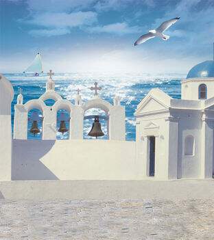 新款展会主题摄影挂拍超真数码白画布PP纸幕布异域风格CM-0153