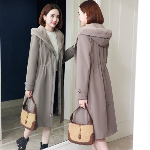 韩夕欧派克服水貂毛外套