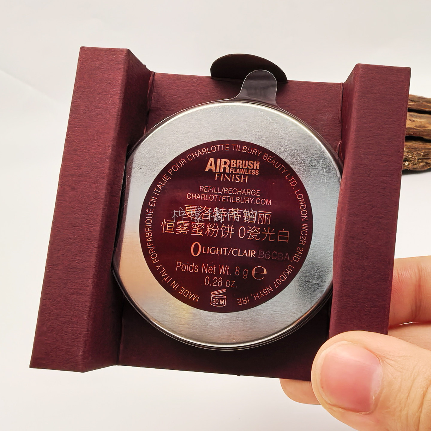 包邮CT粉饼柔焦极细定妆蜜粉饼0号8g瓷光白LightClair正装替换装