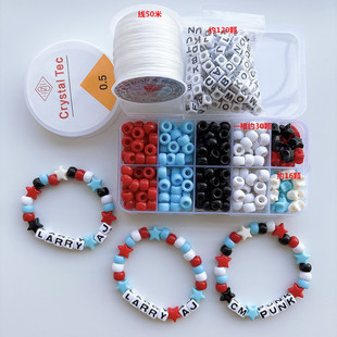 CM PUNK五角星红蓝白LARRY AJ  手链