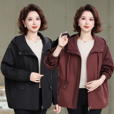 新款40岁50中老年女春季休闲夹克