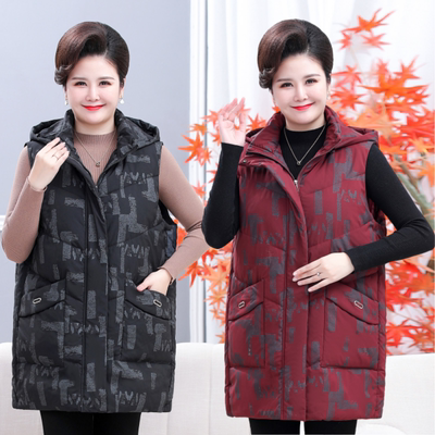 秋冬新款中老年羽绒棉马甲女