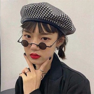 眼镜超小金属框凹造型个性 抖音潮流网红ins墨镜同款 搞怪拍照嘻哈