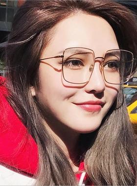 陌镜韩版蔚大方框 金属镜太古阳时尚9008复墨女周扬青同款网红眼