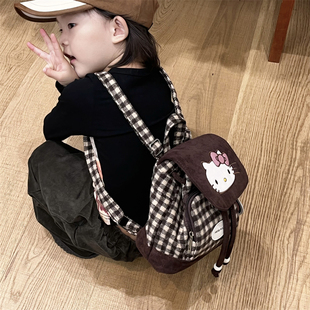 儿童双肩包小女孩卡通kt猫背包可爱幼儿园女童宝宝外出迷你小书包