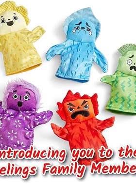 美国hand2mind 手偶益智玩具儿童社交情感学习过家家游戏女孩礼物