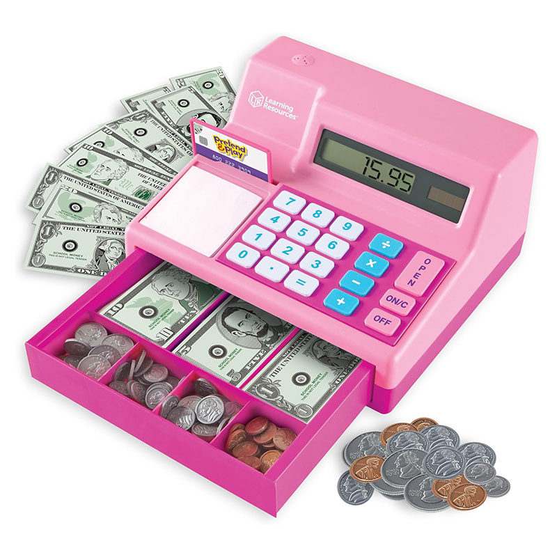 美国LR仿真收银机过家家玩具儿童超市模拟购物互动游戏幼儿园教具