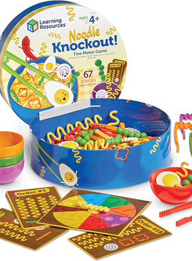 美国LR儿童面条自助餐精细动作认知练筷分类益智早教桌游玩具礼物
