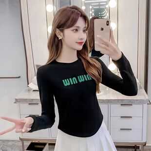 内搭长袖女装初春早秋韩版新款潮设计感小众气质打底衫百搭上衣潮