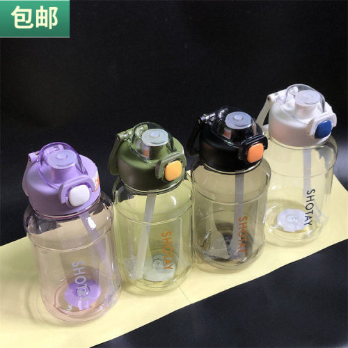 900ML吸管杯运动水杯便携水壶