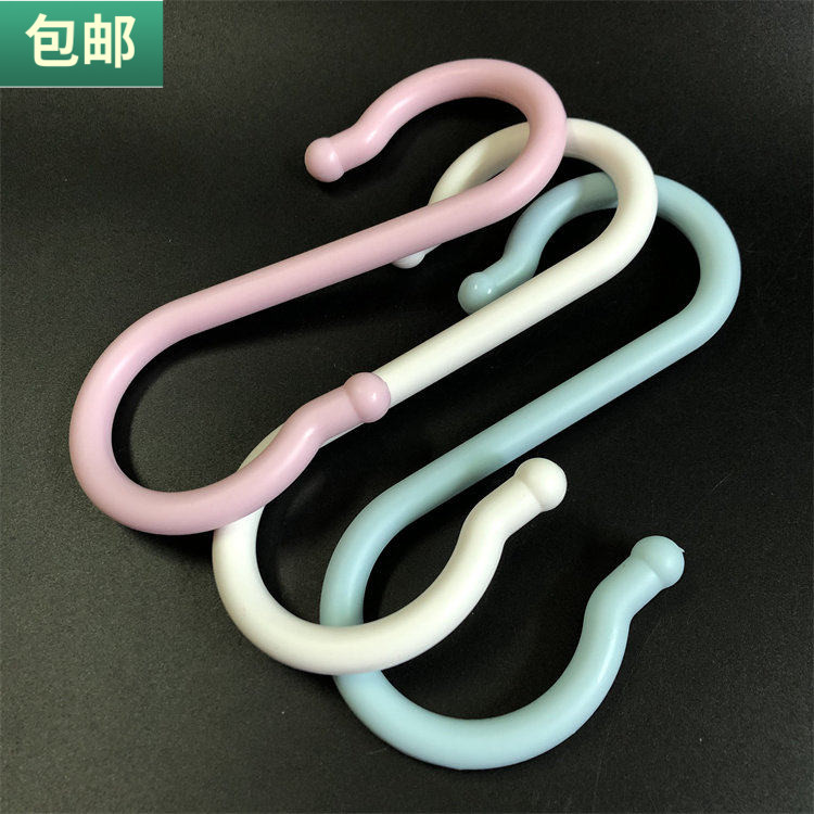 包邮 加粗S钩塑料多用大号挂钩S型挂勾免打孔吊钩衣物挂钩3个装