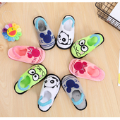 清仓处理加绒保暖卡通小童拖鞋 手工千层底儿童拖鞋 婴儿室内居家