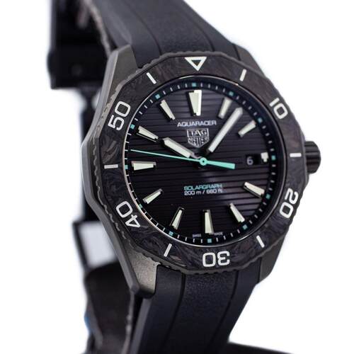 TAG Heuer Aquaracer Solargraph黑色钢40 mm男士手表