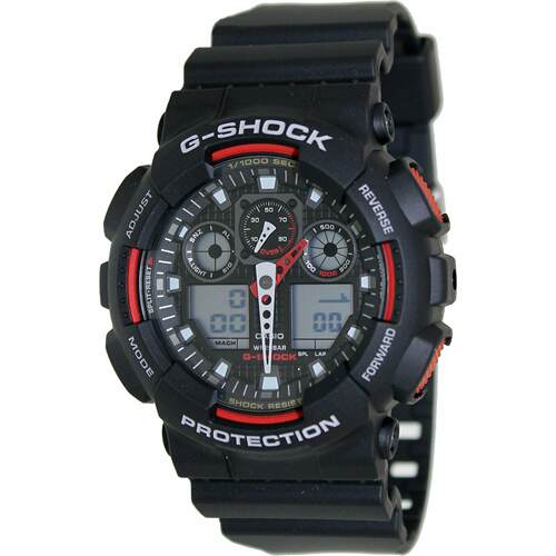 CASIO卡西欧G Shock黑色红色OPS GA100 1A4数字的X大号男士手表