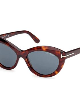 TOMFORD汤姆福特FT1111 54V Toni红色棕色椭圆形太阳眼镜55 16