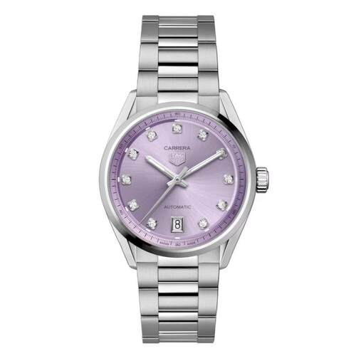 TAG Heuer Carrera卡雷拉日期自动机械36mm紫色表盘女士手表