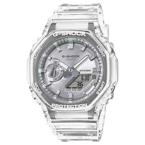 CASIO卡西欧G Shock 2100系列数字的银表盘树脂手表GA2100BM 7A8