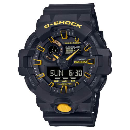CASIO卡西欧G shcok GA700cy 1a Caution黄色限量版数字的男士