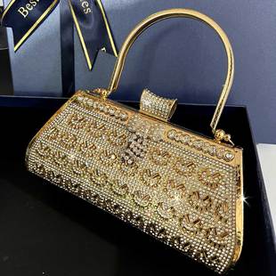 宴会旗袍时尚新款珍珠小包晚装闪亮手提包礼服晚宴新娘单肩高级女