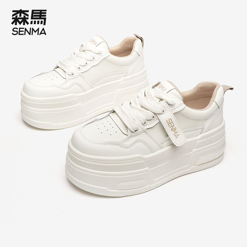 森马2025新款秋季厚底休闲板鞋子