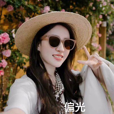 芭比智慧有风的地方同款防晒紫外线小圆白墨镜女潮方圆脸显瘦开车