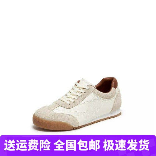 商场同款2026新款女鞋奶霜可可德训鞋运动休闲平底阿甘鞋EPN22AM6