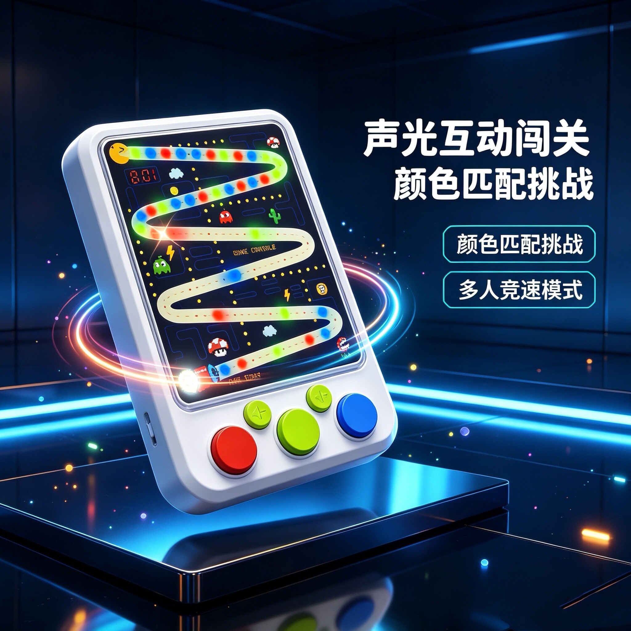 儿童闯关消消乐游戏机动感旋律颜色消除掌上益智玩具逻辑思维游戏