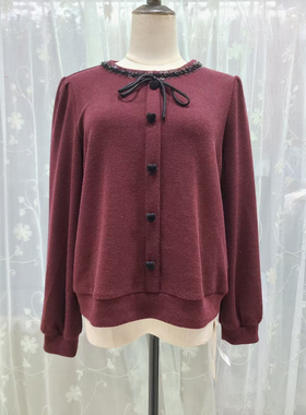 轻奢S512专柜正品2025春装新款时尚气质百搭显瘦针织衫上衣
