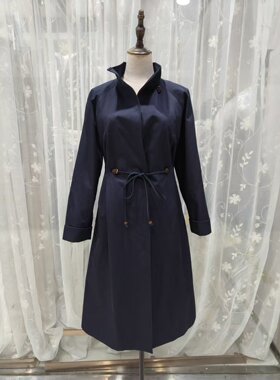 轻奢F751专柜正品2026春新款气质修身高端立领风衣