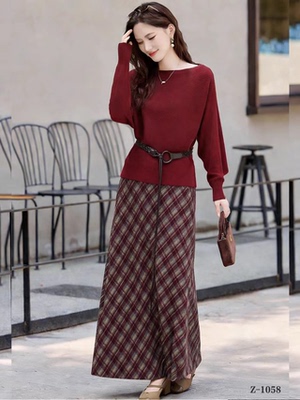 轻奢1058专柜正品2026春新款女装时尚百搭显瘦气质款两件套裙