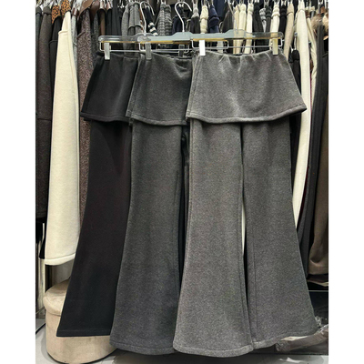 小个子微喇屁帘裤子女装