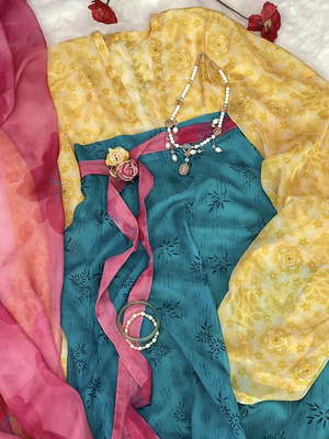 渃水涧【桃花笑】齐胸汉服原创唐风印花一片式无孔破裙  满40包邮