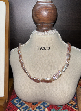 天然紫珠琵琶骨项链 女轻奢小众设计感高级气质百搭经典